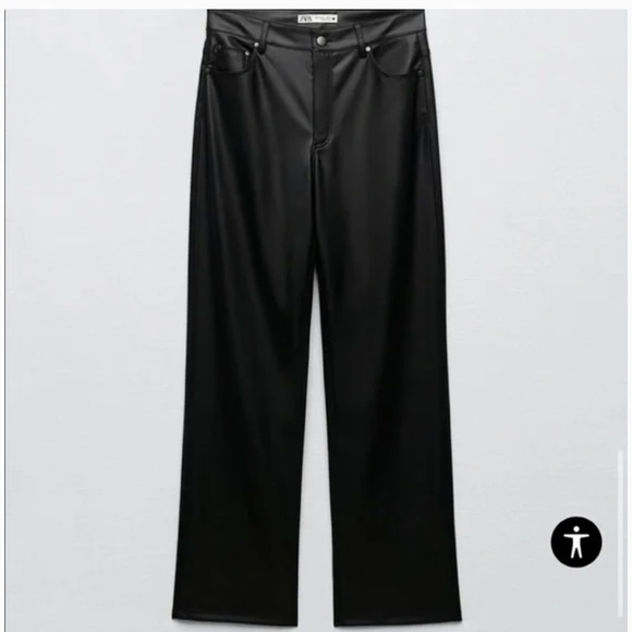 Zara Pants & Jumpsuits Zara Full Length Faux Leather Pants Poshmark